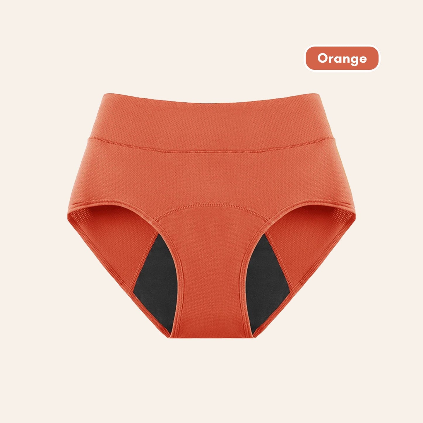 Vue produit à plat de la Culotte Mi-haute respirante couleur orange